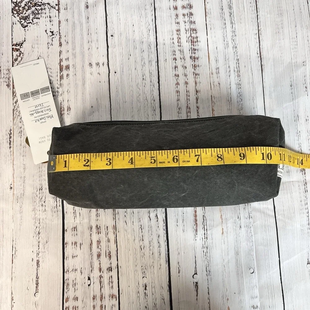 R. Riveter Black Canvas Mini Dopp Kit Distressed Canvas Military Handmade In USA